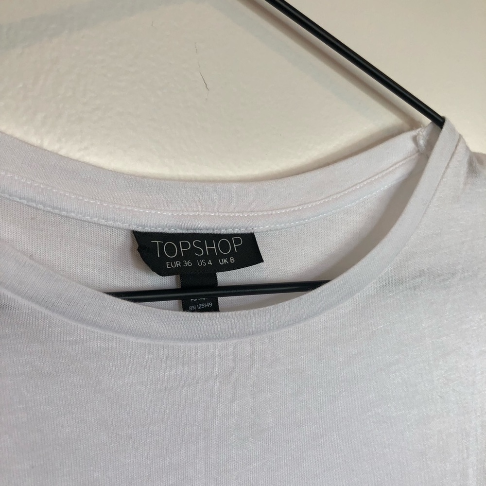 Topshop | White Basic Cold Shoulder Top - image 5